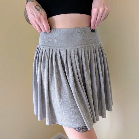 BP Studio for Charivari Vintage Made in Italy Silver Circle Skirt Small - Picture 3 of 7